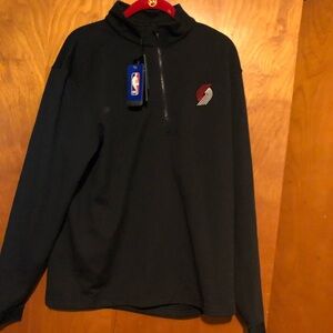 nba Portland Trail Blazers Black Pullover Jacket